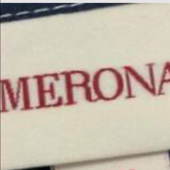 MERONA NAVY BLUE STRIPED SHEER BUDTLE CHECK TOP M - Picture 5 of 5